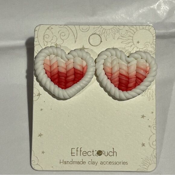 Heart Polymer Clay earrings - Picture 2 of 7